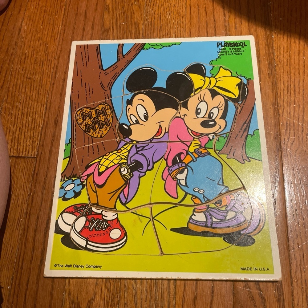 Vintage Playskool Disney Puzzle with Mickey and Minnie